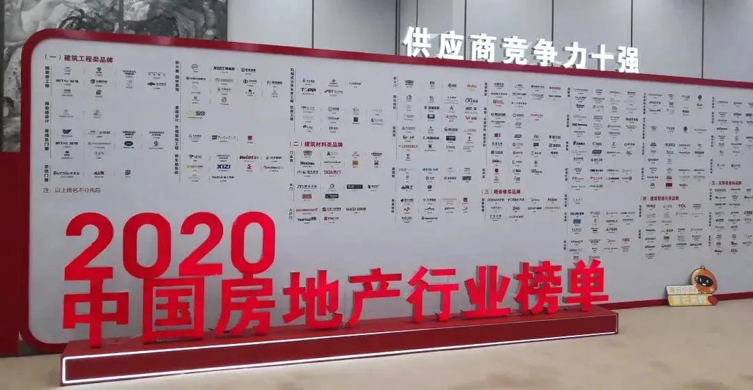 扬子地板入选 2020 年度中国房地产供应商竞争力十强(图 4)