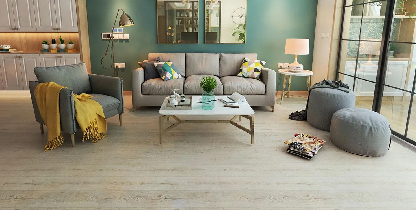 扬子地板地热复合地板万象柚木铺装效果图